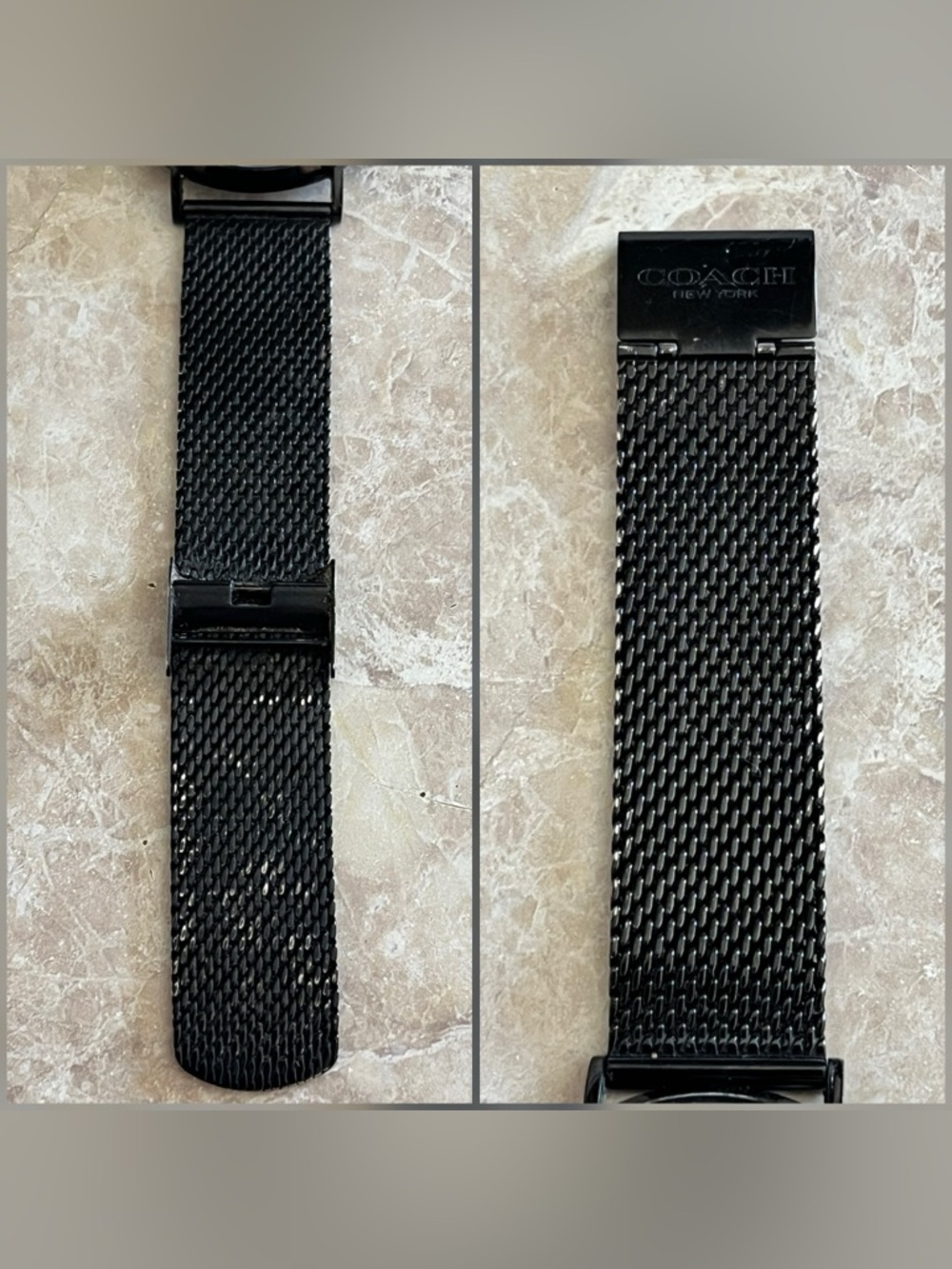 Coach Men's Charles Model Black Color Mesh Stainless Steel Bracelet Watch - Picture 9 of 11